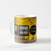 4フォトコラージュマザーズデイマムヒ素朴マワリ コーヒーマグカップ (正面左)