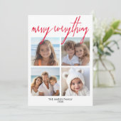 4フォトコラージュメリーすべてミニマル赤 シーズンカード (スタンド正面)