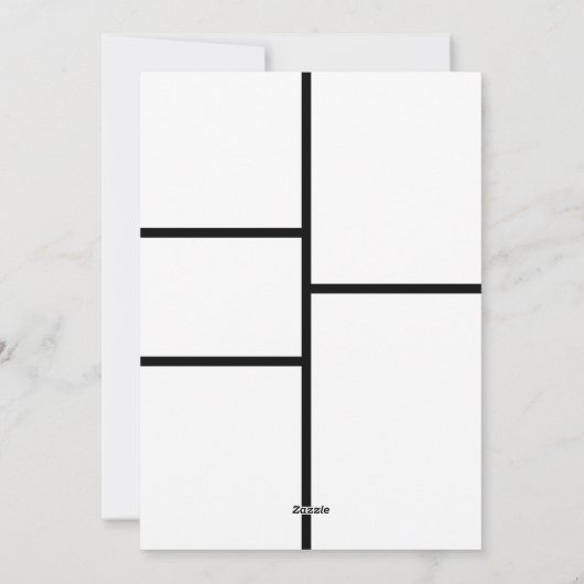 4フォトコラージュモダンメリークリスマス シーズンカード (裏面)