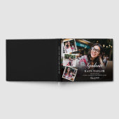 4フォトコラージュモダン卒業式パーティー ゲストブック (全面)