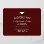 4フォトコラージュレッド&ゴールドフォイルグラードカード 箔招待状 (裏面)