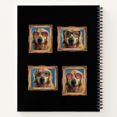 4フォトコラージュヴィンテージフレームドッグペットファミリー ノートブック (裏面)