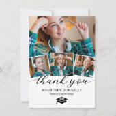 4フォトコラージュ卒業サンキューカード サンキューカード (正面)
