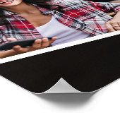 4フォトコラージュ卒業パーティーへようこそGn ポスター (角)