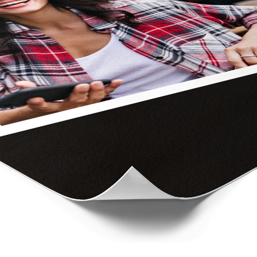 4フォトコラージュ卒業パーティーへようこそGn ポスター (角)