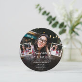 4フォトコラージュ卒業パーティー循環 招待状 (スタンド正面)