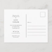 4フォトコラージュ卒業パーティー招待状ポストカ ポストカード (裏面)