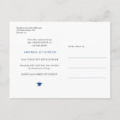 4フォトコラージュ卒業モダンスエレガントト 案内ポストカード (裏面)