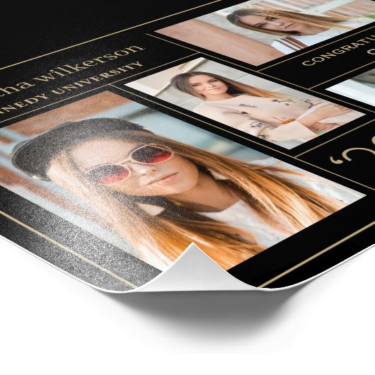 4フォトコラージュ卒業写真の拡大 フォトプリント            (角)