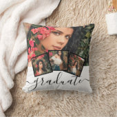 4フォトコラージュ卒業生パーソナライズされた クッション (ブランケット)