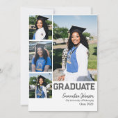 4フォトコラージュ学生の卒業発表 招待状 (正面)