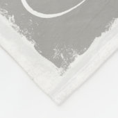 4フォトコラージュ家族の名前を追加グレー（中） フリースブランケット (角)