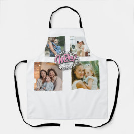 4フォトコラージュ家族の思い出の母の日 エプロン