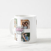 4フォトコラージュ家族の思い出の母の日 コーヒーマグカップ (正面左)