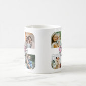 4フォトコラージュ家族の思い出の母の日 コーヒーマグカップ (中央)