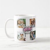4フォトコラージュ家族の思い出の母の日 コーヒーマグカップ (左)