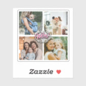 4フォトコラージュ家族の思い出の母の日 シール (シート)