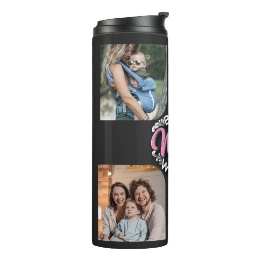 4フォトコラージュ家族の思い出の母の日 タンブラー (回転左)