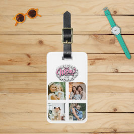 4フォトコラージュ家族の思い出の母の日 ラゲッジタグ