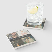 4フォトコラージュ最高のグランパEver ストーンコースター (横)