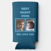 4フォトコラージュ最高のダディラブユー スリム缶クーラー (裏面)