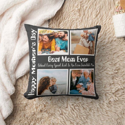 4フォトコラージュ最高のマー クッション (ブランケット)