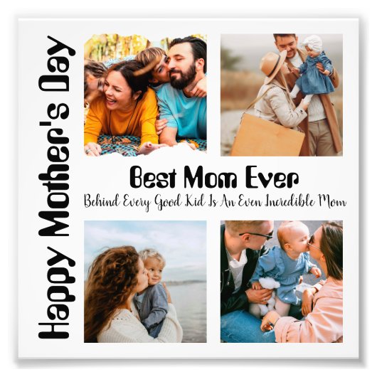 4フォトコラージュ最高のマー フォトプリント (正面)