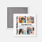 4フォトコラージュ最高のマー マグネット (正面/裏面)