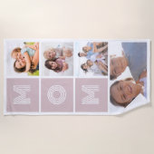 4フォトコラージュ母の日 ビーチタオル (正面)