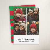 4フォトコラージュ白黒最高の – 年間 シーズンカード