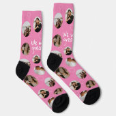 4フォトコラージュ私たちはペアを作素晴らしる ソックス (右)