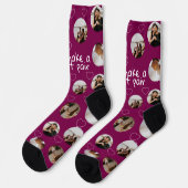 4フォトコラージュ私たちはペアを作素晴らしる ソックス (左)