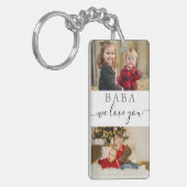 4フォトコラージュ私たちは今まで最高のもババ愛 キーホルダー (正面左)
