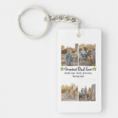 4フォトコラージュ素晴らしパパDBL父の日 キーホルダー (正面)