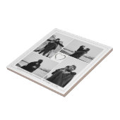 4フォトコラージュ結婚の記念日の名前と日付 タイル (側面)