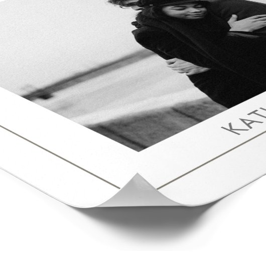 4フォトコラージュ結婚の記念日の名前と日付 ポスター (角)