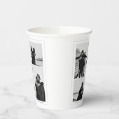 4フォトコラージュ結婚の記念日の名前と日付 紙コップ (左)