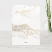 4フォトコラージュ結婚の記念日シック大理石 サンキューカード (裏面)