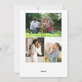 4フォトコラージュ金ゴールドメリークリスマススクリプト シーズンカード (裏面)