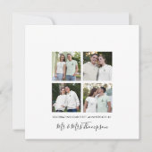 4フォトコラージュ1周年記念カスタムグレー カード (正面)