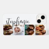 4フォトコラージュ – フィルムストリップ(手書きフォント) Case-Mate iPhoneケース (裏面 (横))