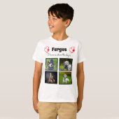 4フォトコラージュ – 男カスタマイズの子のメモリ Tシャツ (正面フル)