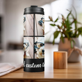 4フォトコラージュ – 背景色を変更できる タンブラー