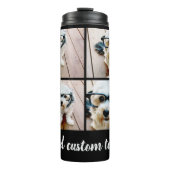 4フォトコラージュ – 背景色を変更できる タンブラー (正面)