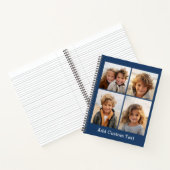 4フォトコラージュ – 背景色を変更できる ノートブック (内部)