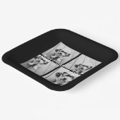 4フォトコラージュ – 背景色を変更できる ペーパープレート (傾斜あり)