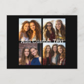 4フォトコラージュ – 背景色を変更できる ポストカード (正面)