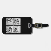 4フォトコラージュ – 背景色を変更できる ラゲッジタグ (正面横)