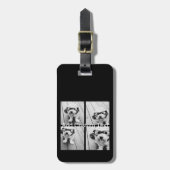 4フォトコラージュ – 背景色を変更できる ラゲッジタグ (正面縦)