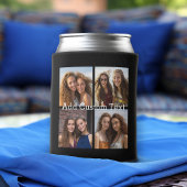 4フォトコラージュ – 背景色を変更できる 缶クーラー